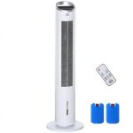 Ventilatore a Colonna Rolipo 60W 3 Velocità Nebulizzatore Telecomando Bianco