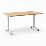 Mesa Spacio FlexiMove Plegable y Volteable 1200x800mm Roble Stella con Ruedas
