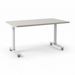 Mesa Spacio FlexiMove Plegable y Volteable 1600x800x755mm Gris Pura con Ruedas