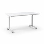 Mesa Spacio FlexiMove Plegable y Volteable 1800x800x755mm Blanco Mate