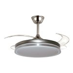 Ventilador de Techo con Luz Bel Air Home Asgard 72W 108cm 6 Velocidades Motor DC Aspas Retráctiles Mando