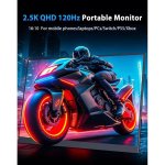 Monitor PC Uperfect 2K 16" QHD 120Hz IPS Portatile USB-C Mini HDMI VESA 4ms