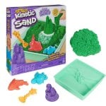 Set Sandbox Kinetic Sand con Arenero y 4 Accesorios 454 g Verde