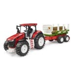 Traktor BRUDER ROADMAX mit Forstanhänger und Stämmen