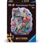 Puzzle en bois Ravensburger Chat de printemps 150 pièces