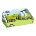 Coche de jeu HABA Kullerbü Todoterreno avec remorque bleu et vert
