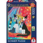 Puzzle 1000 pièces Schmidt Spiele Rosina Wachtmeister Famille de chats heureux