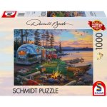 Puzzle 1000 pièces Schmidt Spiele Idylle de camping au bord du lac