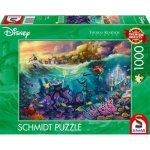 Puzzle 1000 peças Disney A Pequena Sereia Thomas Kinkade Studios