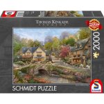 Puzzle 2000 pièces Schmidt Spiele Thomas Kinkade Studios Village de Cobblestone
