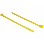 Briglia riutilizzabile DeLOCK 18759 Nylon Giallo 200 mm 100 pezzi