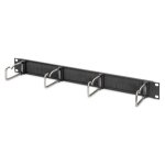 Painel de gestão de cabos Digitus para rack 19" 1U com suportes de aço