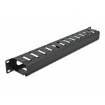 Panneau de gestion de câbles DeLOCK 19" 1U noir avec 2 ouvertures