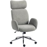 Silla de oficina Rolipo ergonómica con reposacabezas ajustable, función de balanceo y altura ajustable gris oscuro