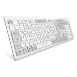 Teclado Sharkoon OfficePal K30W sem fios branco com switch tesoura alemão QWERTZ