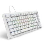 Teclado Sharkoon SGK25 mecánico gaming 75% Hot-Swap RGB alemán QWERTZ blanco