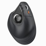 Mouse Protoarc EM05 NL Trackball Ergonomico Wireless Bluetooth 1600DPI Nero Grigio