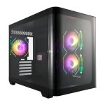 Boîtier PC FSP S380 Mini Tower mATX/mITX Noir ARGB Verre Courbé