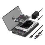 Caja PC Icy Box IB-3882MSCL-CU31 M.2/2.5"/3.5" Kunststoff Schwarz mit Offline-Klonfunktion