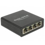 Hub DeLOCK 4 Ports RJ-45 USB 3.0 Realtek RTL8153 Metall Schwarz 0,8 m