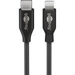 Cable Goobay Lightning a USB-C 1 m Negro
