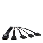 Cable Inter-Tech SATA 0,65 m Macho/Macho Negro