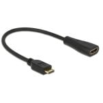 Adattatore mini-HDMI verso HDMI DeLOCK 0,23 m Nero