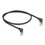 Cable de red RJ45 Cat.6A S/FTP Slim 90° acodado DeLOCK 0,5 m negro