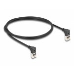 Cable de red RJ45 Cat.6A S/FTP Slim 90° acodado Delock 1 m negro