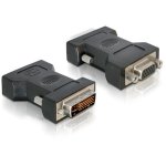 Adattatore DeLOCK VGA 15 pin femmina a DVI 24+5 maschio DVI-I nero
