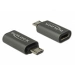 Adaptador DeLOCK 65927 USB 2.0 Micro-B a USB-C Antracita