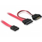 Cabo SATA DeLOCK 0,5 m Vermelho Macho/Fêmea