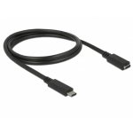 USB-C zu USB-C Kabel Delock 85533 1 m USB 3.2 Gen 1 Schwarz