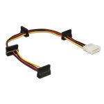 DeLOCK Molex 4p zu 4x SATA 15p 0,4 m Stromkabel