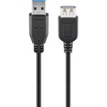 Cable USB 3.2 Gen 1 Goobay 93999 3 m Negro Alargador