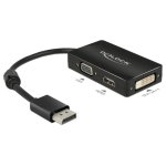 Adattatore DisplayPort a VGA+HDMI+DVI DeLOCK 0,16 m Nero
