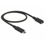 Cable USB-C de Delock 0,5 m USB 3.2 Gen 1 Negro