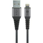 Cable Goobay Lightning a USB-A 2 m Negro Gris