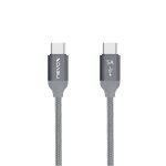 Cable USB C a USB C Nevox 1653 1 m USB 2.0 Gris Plata