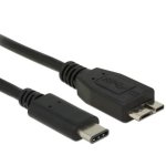 Cavo USB DeLOCK 0,5 m USB 3.2 Gen 2 C a Micro-USB B Nero