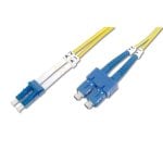 Cavo Fibra Ottica Digitus LC a SC, Modalità Singola, 1 m, Giallo