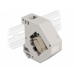 Adaptador de carril DIN con módulo Keystone RJ-45 hembra Cat.6A LSA DeLOCK