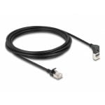 Cavo di Rete RJ45 Cat.6A S/FTP Slim 90° Angolato 3 m Nero DeLOCK
