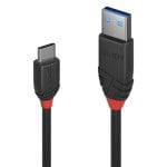 USB 3.2 Gen 1 Kabel Lindy Black Line 0,5 m USB-A an USB-C 10 Gbit/s Schwarz