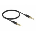 Cavo audio 3,5 mm 4 pini DeLOCK Ultra Slim 0,5 m nero