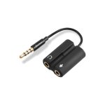 Adaptador de áudio Sharkoon PMP35 3,5 mm Preto
