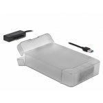 Convertidor DeLOCK 64086 USB Tipo A a SATA 6 Gbit/s Transparente