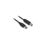 Cable USB 5 m Sharkoon USB 3.2 Gen 1 USB-A à USB-B Noir
