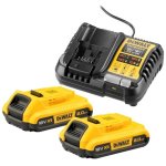 Chargeur DeWALT DCB1104D2-QW 18V avec 2 batteries lithium-ion