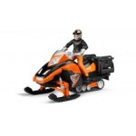 Modelo a escala Snowmobil BRUDER 1:16 con conductor y accesorios